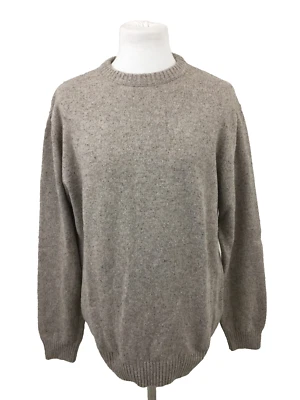 Quiksilver Men's Knitted Jumper Size L Beige Flecks Mix Ribbed Areas New F1 - Image 1 of 4