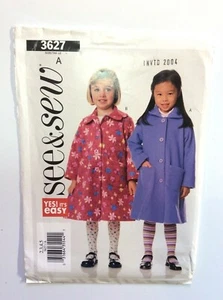 See & Sew 3627 CAPPOTTO per bambini/ragazze taglia A (2-3-4-5) - Foto 1 di 3