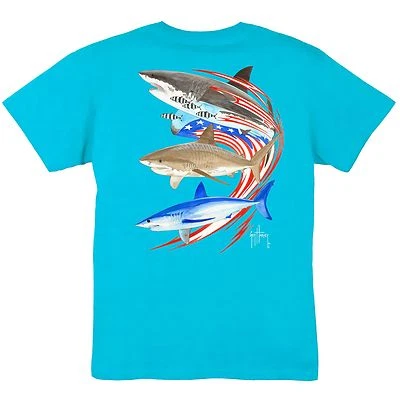 Camiseta Guy Harvey Go Fast Niños Jóvenes Niños Pesca Tiburón. RBLU...etiquetas nuevas Foto 1 de 4