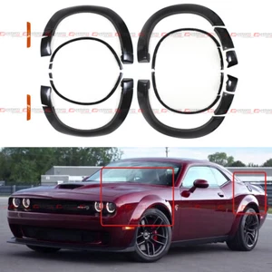KIT DE LLAMARADAS DE GUARDABARROS ESTILO DEMONIO PARA DODGE CHALLENGER SRT HELLCAT 2015-23 - Imagen 1 de 6