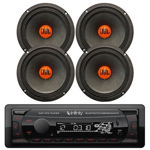 Infinity Alpha 100 Bluetooth Car Radio Receiver, 4x JBL 6.5" 225W Max Speakers - Picture 1 of 4