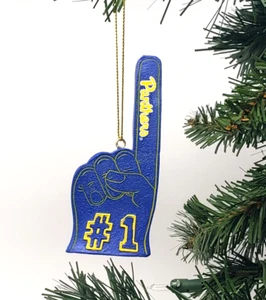 Pitt Panthers Football Fan Foam Finger Resin Christmas Ornament 4" - Picture 1 of 2