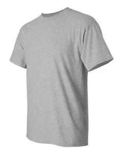 12 New Gildan 5000 100% Heavy Cotton Sports Grey Adult T-Shirts S M L XL XXL - Picture 1 of 14