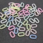 200 Mixed Jelly Color Acrylic Oval Linking Rings Open Chain Beads 15X10mm DIY