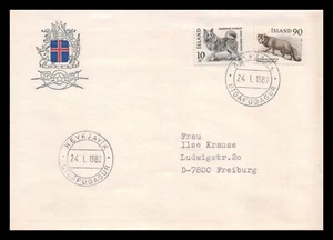 Iceland 1980 FDC, Animals. Icelandic Dog and Arctic Fox. Lot # 3. - Picture 1 of 2