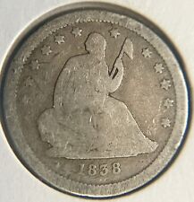 1838 Seated Liberty Quarter (First Year of This Design) lot#850mc63p9z268