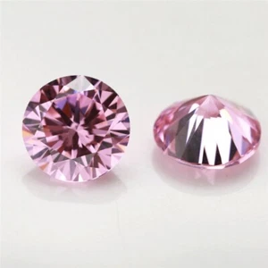 7.25Ct Certified Combodian pink Zircon Round Cut Loose Gemstones 11.8x11.8mm - Imagen 1 de 7