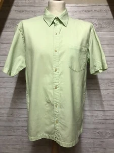 Guise Men’s Designer Short Sleeve Lime Green Shirt Size Large L Cotton - Picture 1 of 9
