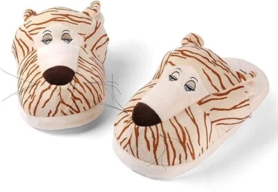 Zapatillas de felpa suaves antideslizantes de tigre dormidas cálidas de invierno para adultos Aerusi Foto 1 de 4