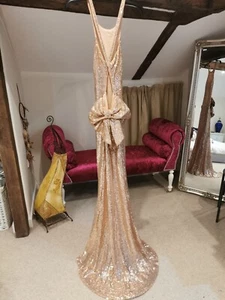 Goddiva Rose gold sequin bridesmaid/prom dress - Picture 1 of 4