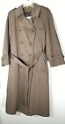 Vintage Women&#39;s Heavy London Fog Light Brown Trench Coat 14 Large Petite