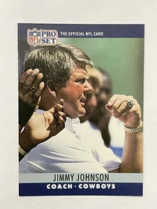 Jimmy Johnson NM CENTERED SHARP 1990 NFL Pro Set #85 Cowboys Head Coach HOF - Picture 1 of 2
