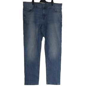 Izod Herrenjeans 38W 34L hellblau schmal konisches Bein entspannte Passform Salzwasser - Bild 1 von 6