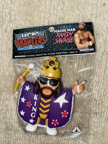 Macho King Randy Savage Micro Brawlers Pro Wrestling Crate Exclusive Figure, Man Cover