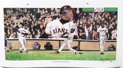 Barry Bonds San Francisco Giants Signed 19x35 500 Home Run Lithograph PSA Authen - Image 1 of 4