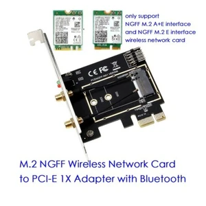 M.2 to PCI-E Converter Wireless WiFi Bluetooth Network Card Adapter Board - Picture 1 of 7