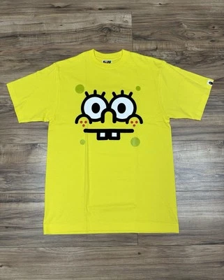 Camiseta 2008 Bape X Bob Esponja Talla Mediana Bathing Ape Tiburón Camuflada Auténtica Nigo Foto 1 de 4