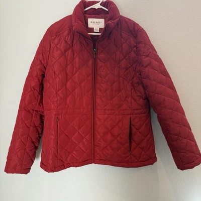 Chaqueta Abrigo Nine West Separates Acolchado Rojo Mujer Cremallera Completa Puffer XL Foto 1 de 4
