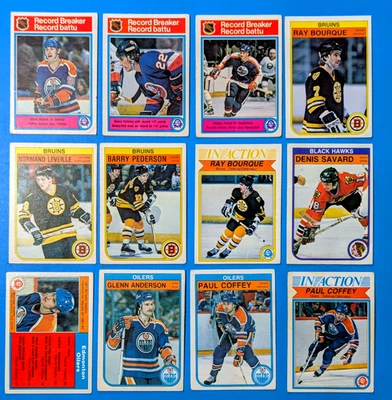 1982-83 O PEE CHEE HOCKEY CONJUNTO COMPLETO mezcla de grado bajo a medio #4 Foto 1 de 4