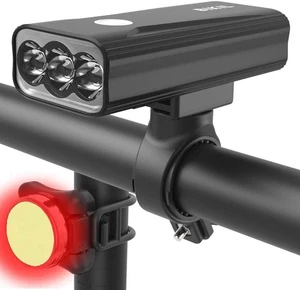 Bike Lights Set Front and Back, USB C Rechargeable 6400 mAh Super Bright 2400 Lu - Picture 1 of 6