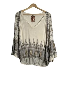 Top Free People Lilic Medallion para mujer S Boho Hippy Bohemio Campesino de gran tamaño - Imagen 1 de 7