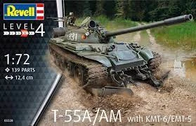 T-55A/AM WITH KMT-6/EMT-5 REVELL 03328 1:72 - Immagine 1 di 4