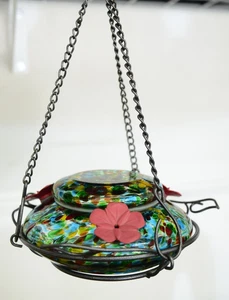 Wild Wings Premium Hummingbird Feeder Hand Blown Glass WWGHF1 - Picture 1 of 8