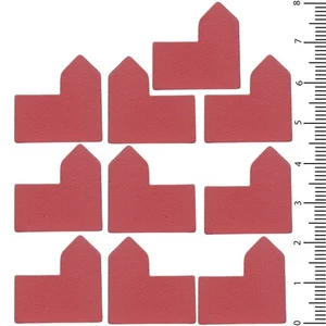 Wooden Board Game Resource Token: Red Hotel / Church/ City or Building Token x10 - Picture 1 of 1