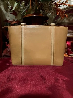 BURBERRY Tote Bag Hand Bag Nova Check Cabvas Leather Beige Authentic - Image 1 of 4