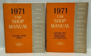 1971 FORD Car Shop Manuals - Volume 4 Body & Volume 5 Pre-Delivery, Maintenance - Bild 1 von 5