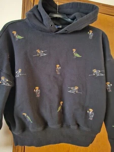 Polo Ralph Lauren vintage donna con orsetti ricamati pullover felpa con cappuccio taglia SP - Foto 1 di 12