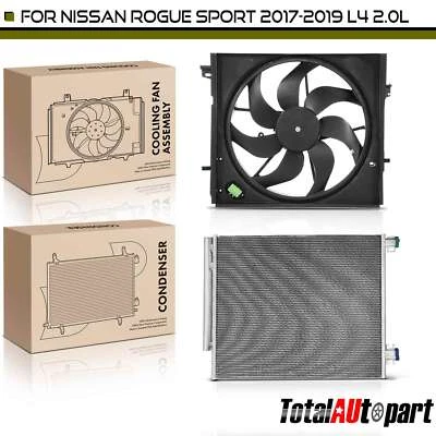 Kit de montaje de condensador y ventilador de refrigeración de aire acondicionado para Nissan Rogue Sport 2017-2019 2,0 L Foto 1 de 4