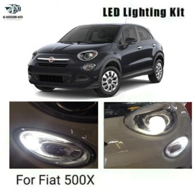 COPPIA LAMPADE DIURNE DRL 15 LED T20 CANBUS PER FIAT 500X DAL 2017 IN POI - Bild 1 von 4