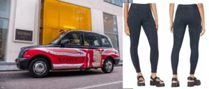 SMOOTH THE CURVES - LOSE THE BULGE AMAZING SPANX KUNSTWILDLEDER MARINEBLAU LEGGINGS NEU MIT ETIKETT XS - Bild 1 von 7