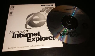 Internet Explorer 4.0 CD ROM 1995 PC Computer completo italiano vintage Windows - Immagine 1 di 4