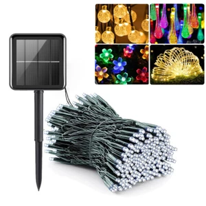 Solar Fairy String Lights 100/200/500 LED Garden Outdoor Christmas Party Decor - Picture 1 of 41