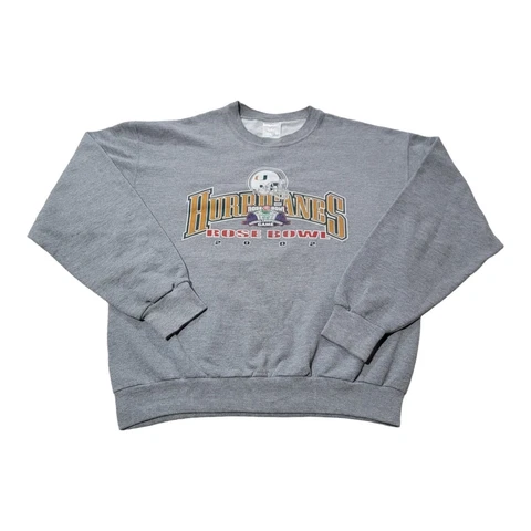 Miami Hurricanes Sweatshirt Rose Bowl 2002 Adult Size Large Football UM NCAA Cover