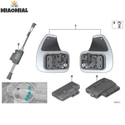 Steering Wheel Shift Paddle Shifter for BMW 2015-2021 F20 118i 120i 125i M-Sport - Image 1 of 4