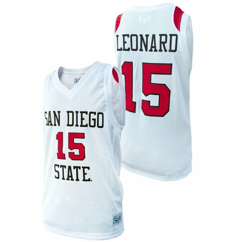 San Diego State Aztecs Kawhi Leonard Retro Brand Men's White NCAA Game Jersey Cover