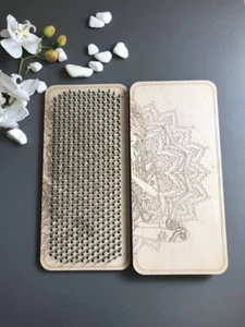 Sadhu board with nails for yoga, Sadhu boards, Sadhu nails pitch 10mm Galvanized - Picture 1 of 3