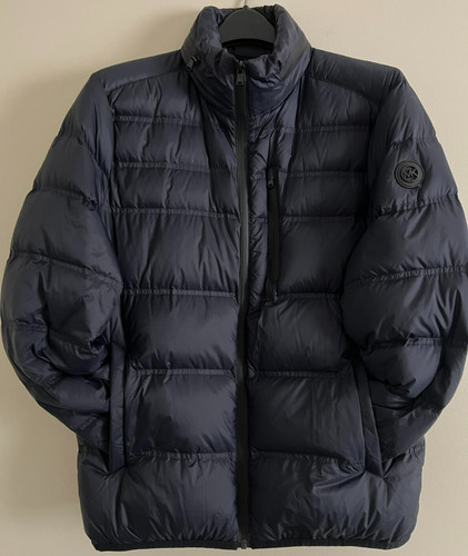 Giacca uomo trapuntata piumino Michael Kors Navy Premium nuova senza etichette leggera med.