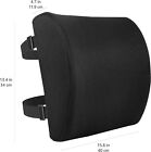 Rectangular Memory Foam Back Support Cushion for Office Desk Chair, Black