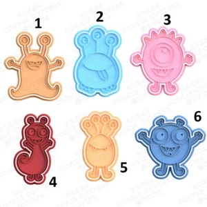 Cute Monster High Quality Cookie Cutter Embosser Stamp Fondant Set With handles - Picture 1 of 1