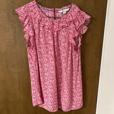 Top Boden Rosa Estampado Palma Cuello Redondo Colorido Talla 2 Foto 1 de 4