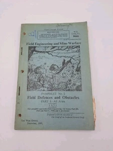 Field Engineering and Mine Warfare Pamphlet No. 2 Field Defences and Obstacle... - Picture 1 of 5