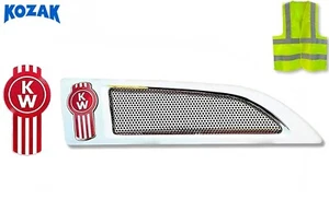 Hood Side Air Intake Vent Grille Chrome Right Side for Kenworth T680 2013-2021 - Picture 1 of 9