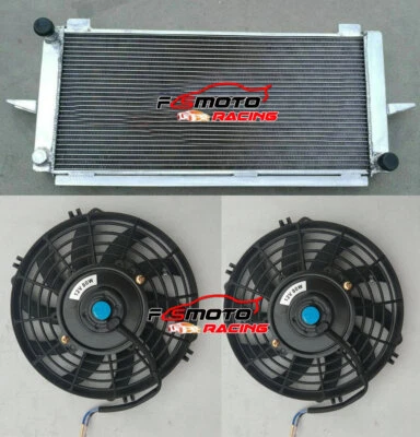 For 1982-1997 Ford Escort/SIERRA RS500/ RS COSWORTH 2.0L Aluminum Radiator+Fans - Image 1 of 4