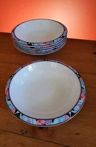 Jack Lenor Larsen 8" Salad Bowls CL913 Deco Terra Nova Collection Mikasa Japan - Picture 1 of 13