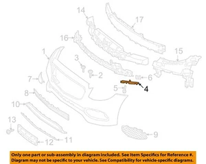 MERCEDES OEM 2018 E400 Front Bumper Grille Grill-Side Retainer Right 2388856400 - Picture 1 of 2