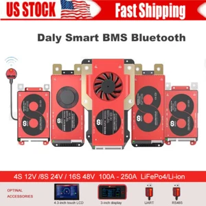 DALY Smart BMS LiFePo4 4S 12V/8S 24V/16S 48V 100A Solar Inverter Bluetooth lot - Picture 1 of 30
